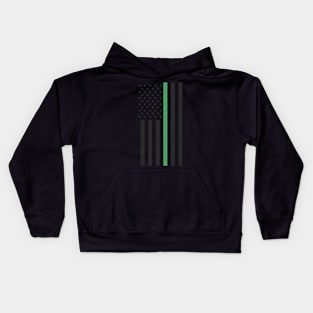 Military Border Patrol Thin Green Line Kids Hoodie